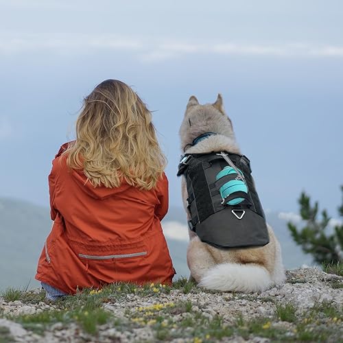 Miniatura 6 de Botella de agua para perros de 19 onzas, plegable y portátil, esencial de viaje para mascotas, botella de bebida de silicona de grado alimenticio a
