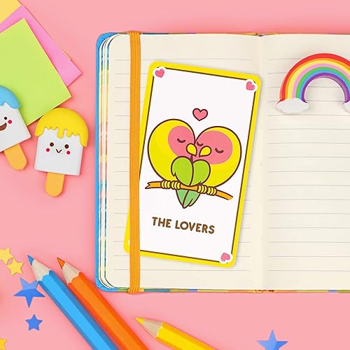 Miniatura 8 de Bonitas cartas de tarot  Cartas de tarot Kawaii para principiantes, baraja de cartas Oracle, cartas de tarot de anime, cartas de tarot mágicas,