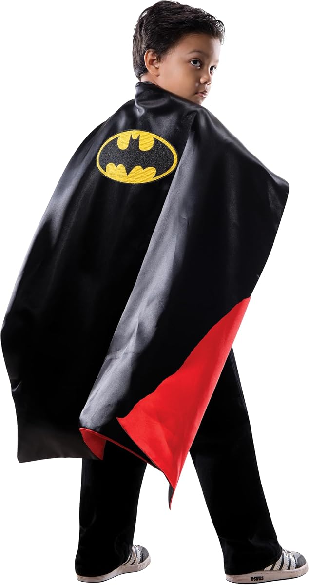 Capa Infantil DC Comics Batman/Superman Reversible para Fiestas Temáticas y Halloween