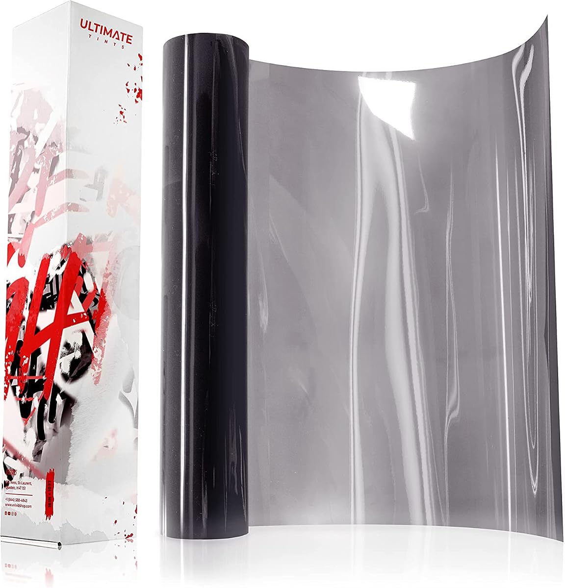 VViViD+ Ultimate envoltura de vinilo tintado para faros traseros (16" x 10 pies, humo súper ligero)