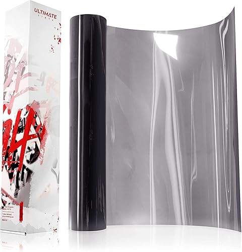 VViViD+ Ultimate - Envoltura de vinilo con tinte para faros delanteros y traseros (16" x 10 pies, humo súper ligero)