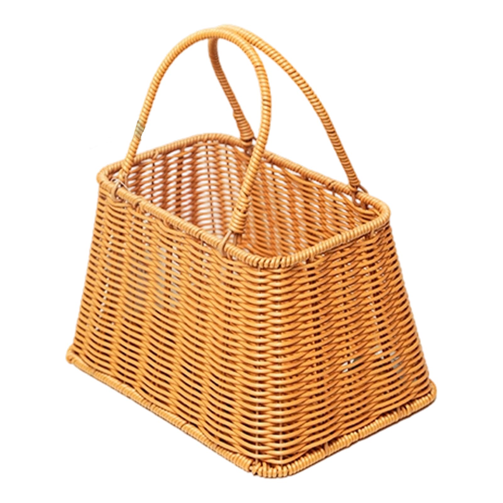 Jazuaiao Sturdy Woven Storage Container Waterproof Storage Bin for Fruits Snacks and Picnics Supplies in Unique Design PP Woven Basket