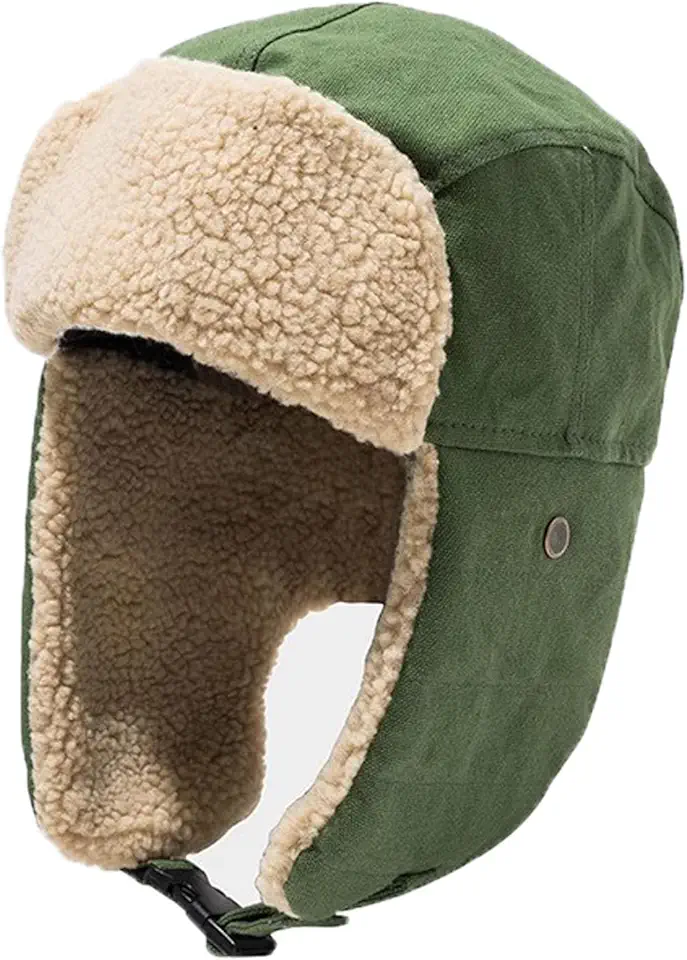 Chapéu caçador térmico de inverno para homens e mulheres chapéus de clima frio Russo Ushanka boné de neve chapéu de ciclismo Earflap