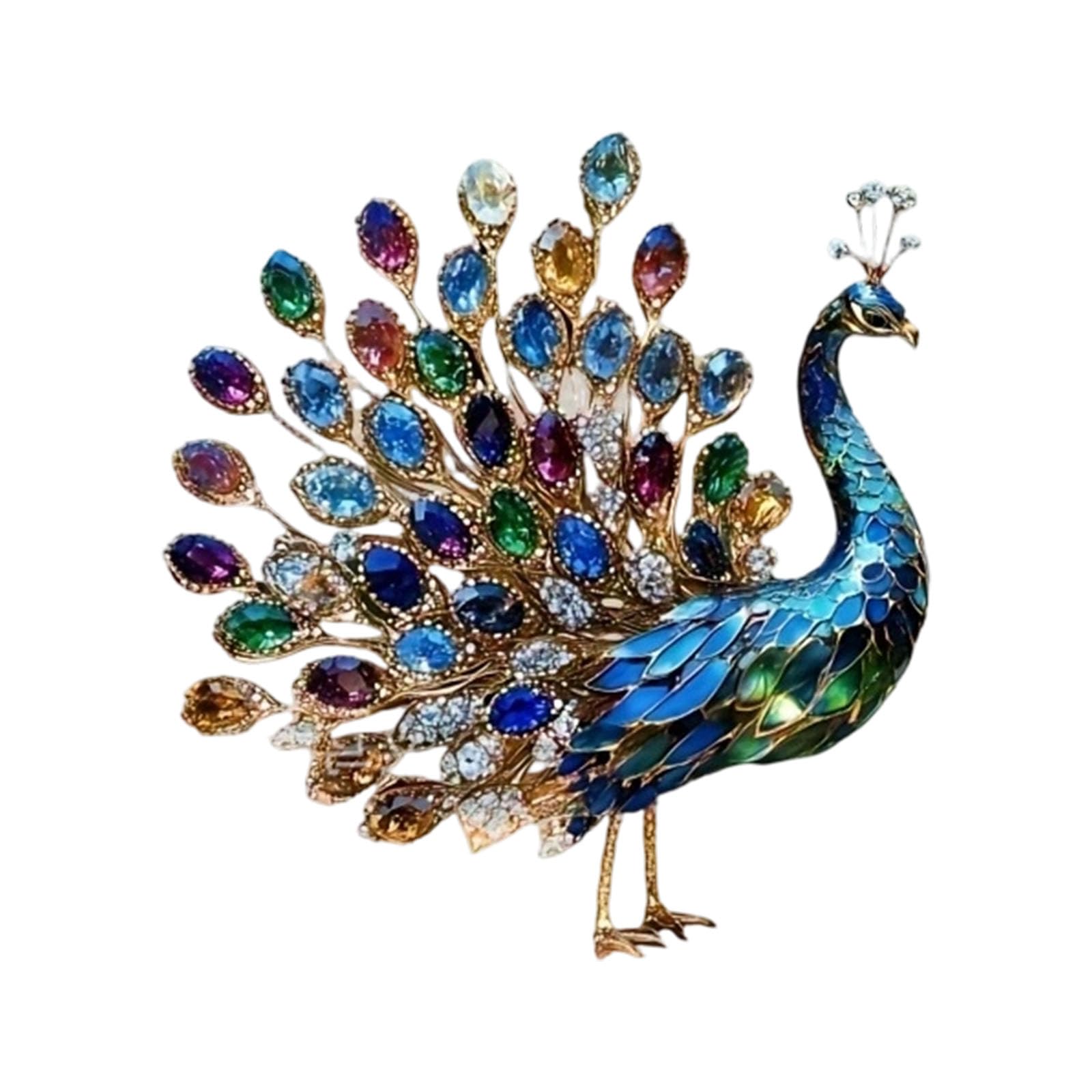 Xinsheinelry Peacocks Statue Figurines Animal Sculpture Home Decors Tabletop Centerpieces Collectible Decorative Figurine Peacocks Statue