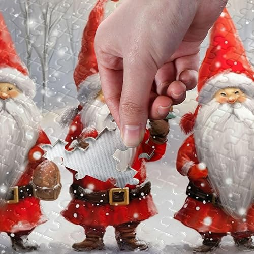 Miniatura 4 de Rompecabezas de gnomo de Navidad de 500 piezas para adultos, rompecabezas educativos de aprendizaje, juguetes familiares difíciles y desafiantes con