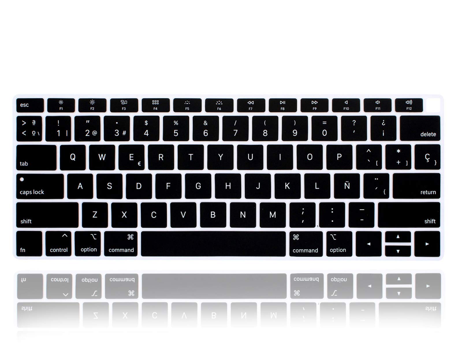 Funda de silicona para teclado de idioma español para MacBook Air 13 2020 2019 2018 con pantalla Retina y Touch ID modelo A1932
