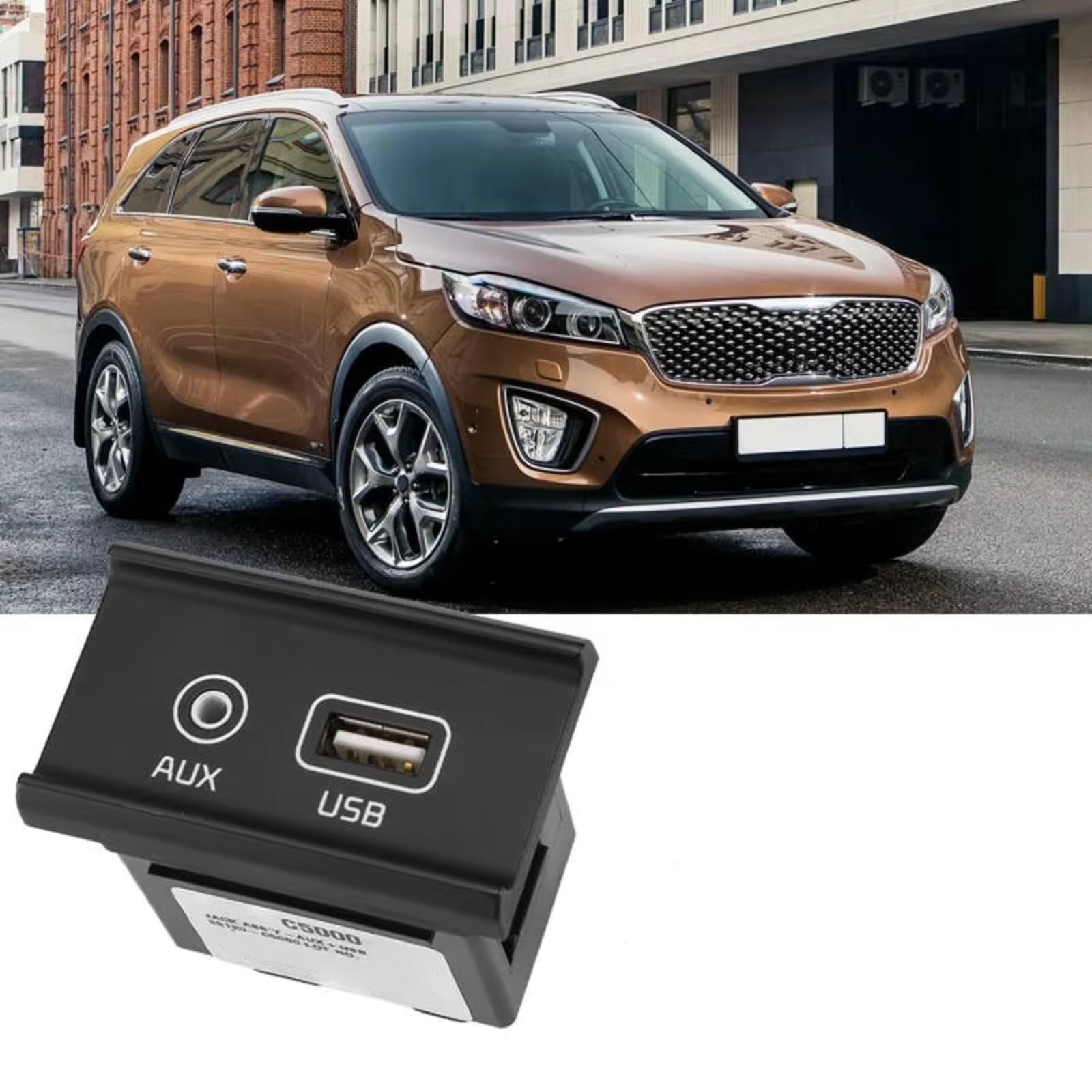 Compatibile Con Kia Per Sorento UM 2.2T 2WD 2.4L 2WD Sport 5 Seats 2014 2015 Auto AUX USB Reader Assy Parti Di Ricambio 96120C5000 USB AUX Presa adattatore
