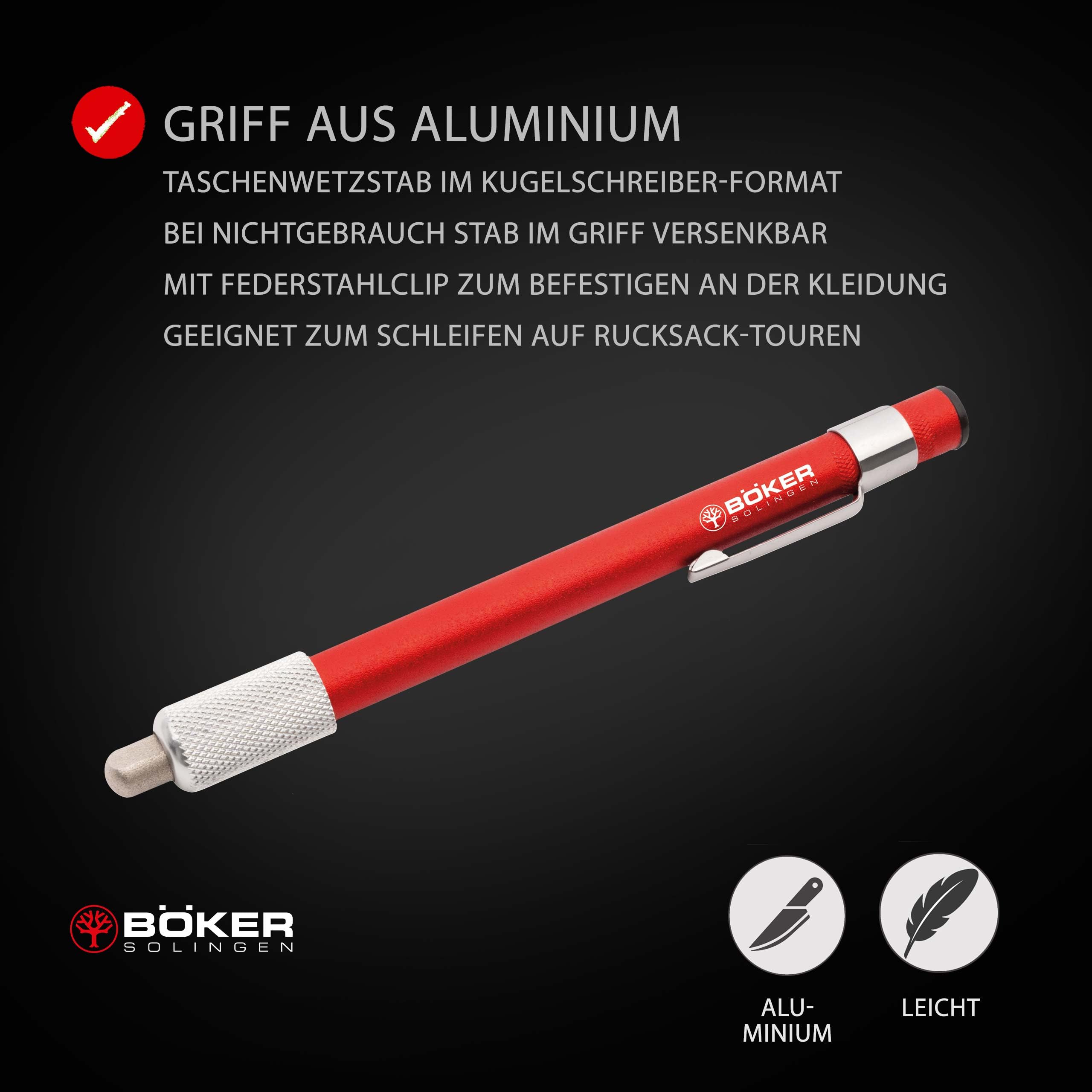 Böker SOLINGEN Elmas Bileme Kalemi, Kırmızı, 09BO373 : Amazon.com