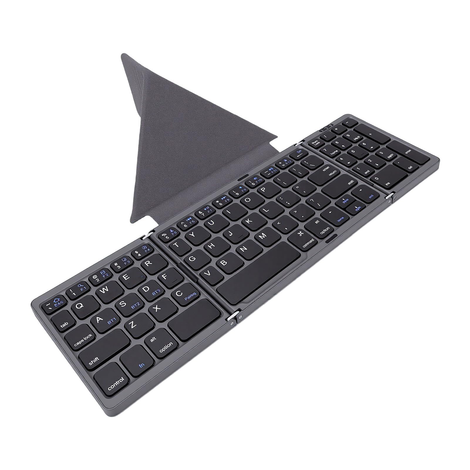 Dpofirs Tastiera Wireless Pieghevole con Compatibilità Avanzata (GRAY)