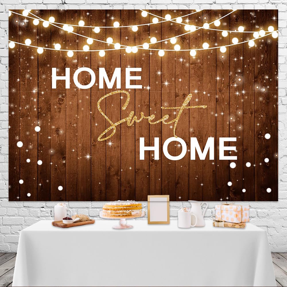 Home Sweet Home Decor BELECO 7x5ft House Warming Backdrop - Home Sweet Home  Photo Booth Background For Parties IBRIGHTSO Hollywood Makeup Mirror Touch  Dimmable 3 Color LED, image size:1000x1000