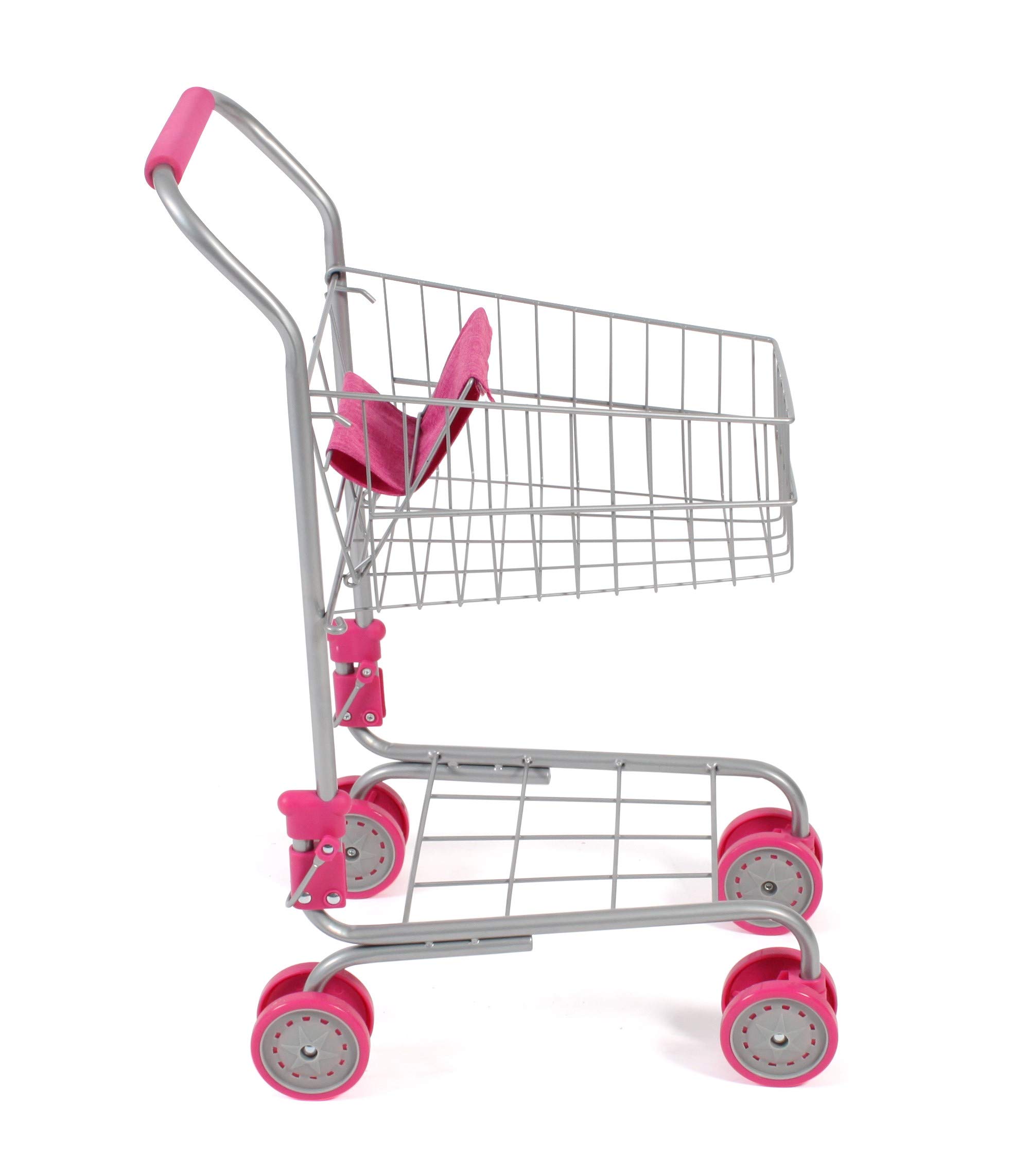 Bayer Chic 2000 760-20 wózek na zakupy dla dzieci, do supermarketów, akcesoria sklepowe, 3-7 lat, różowy, 41 x 30 x 58 cm
