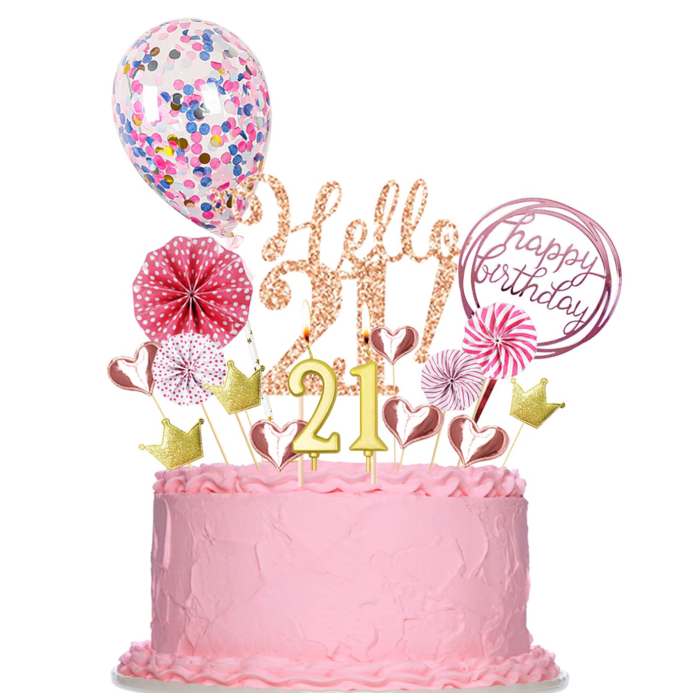 21th Birthday Decorations Personalised Cake Topper 21th Cake Toppers ...