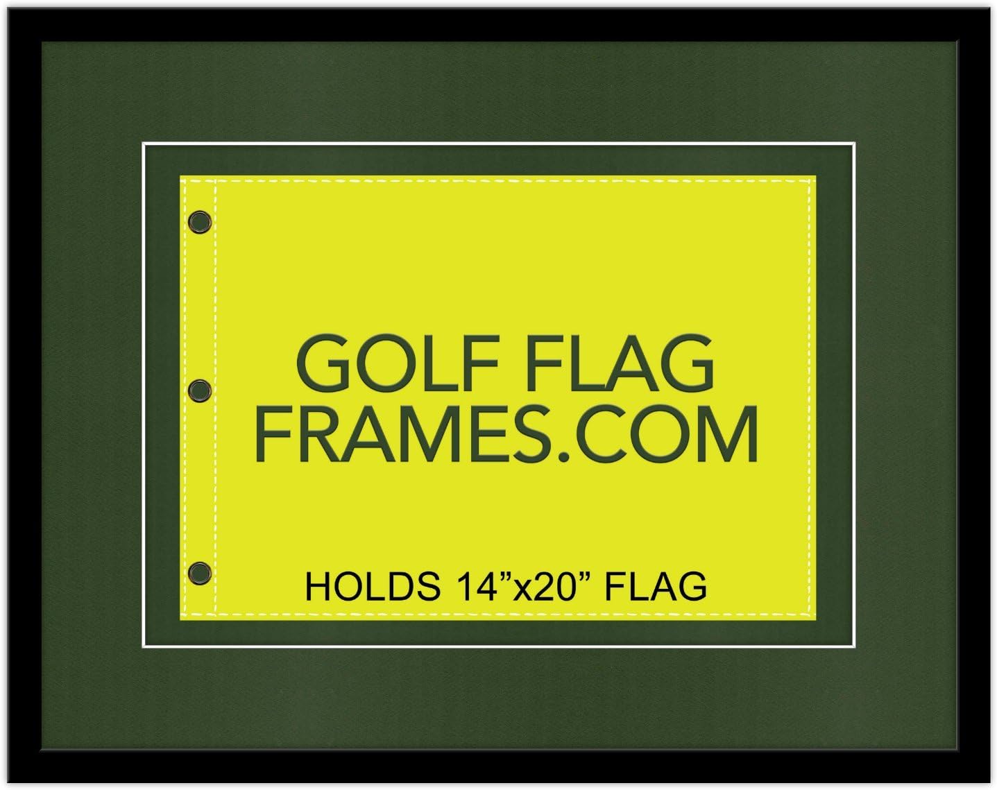 Golf Flag Frames 21x27 Black, Moulding blk005 Shadowbox