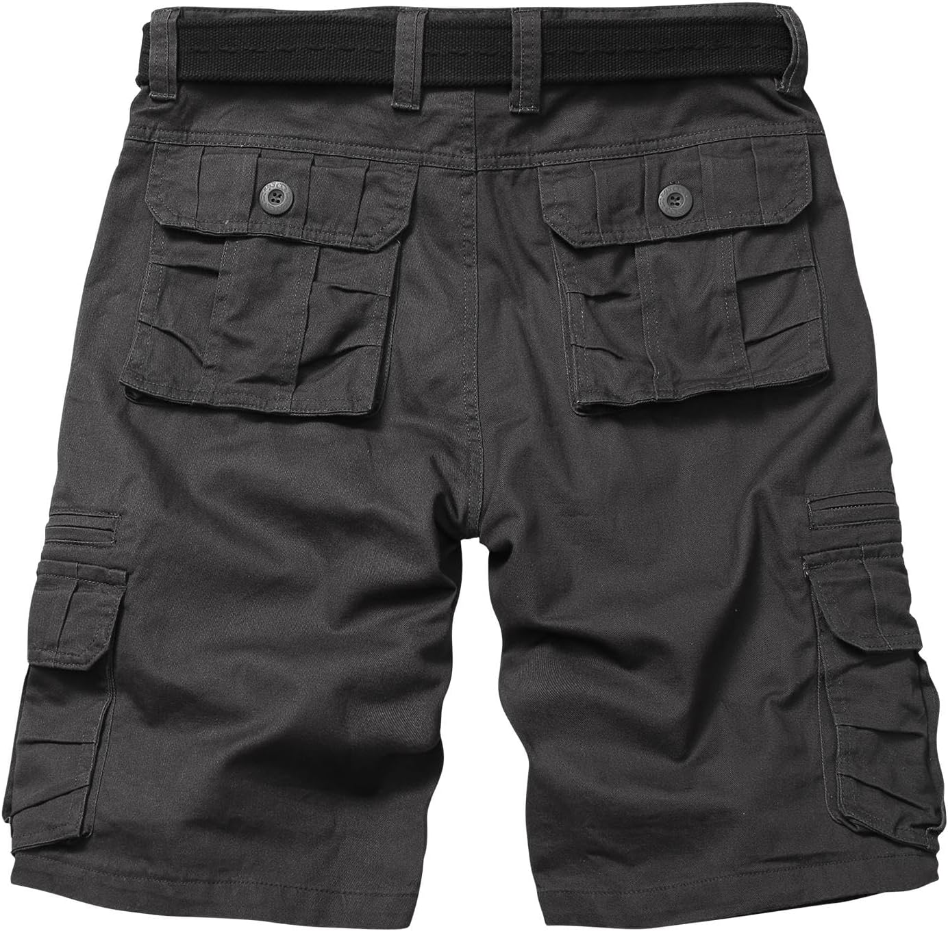 Men's Cotton Cargo Shorts Relaxed Fit Outdoor Casual Work Shorts with Zipper Pockets No Belt - Image 3