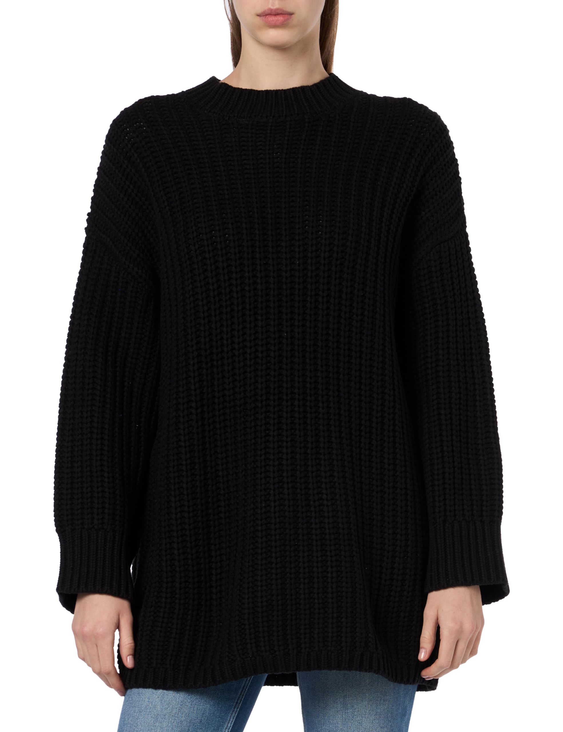 PIECES PCJANNI LS O-Neck Long Knit MM