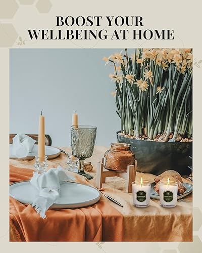 Miniatura 7 de Veda Tinda Scent Velas perfumadas de cera de abejas juego de regalo de velas perfumadas para hombres paquete de 4 velas perfumadas de 26 onzas para