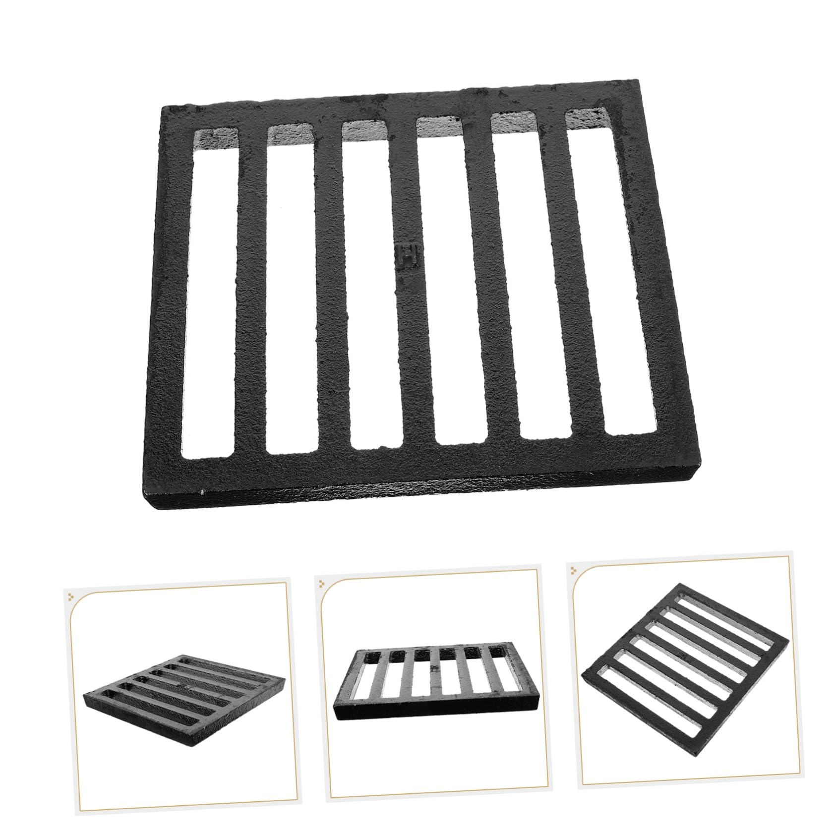 Homoyoyo Tapa De Desagüe De Piso Cuadrada Filtro Tapa De Desagüe De Hierro Fundido para Baño Cubierta De Suelo Atrapapelos para Ducha