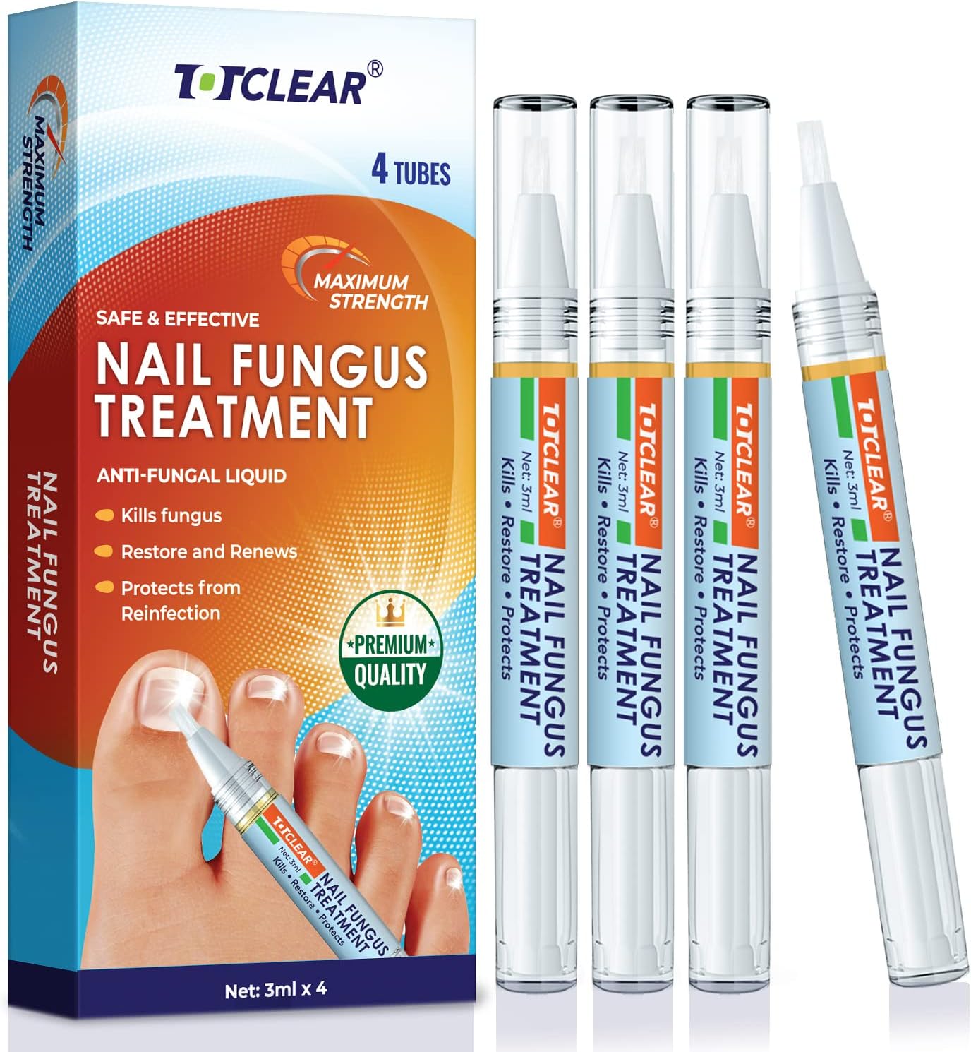 TOTCLEAR Nail Repair Pens for Toenail and Fingernail, Toenail Fungus
