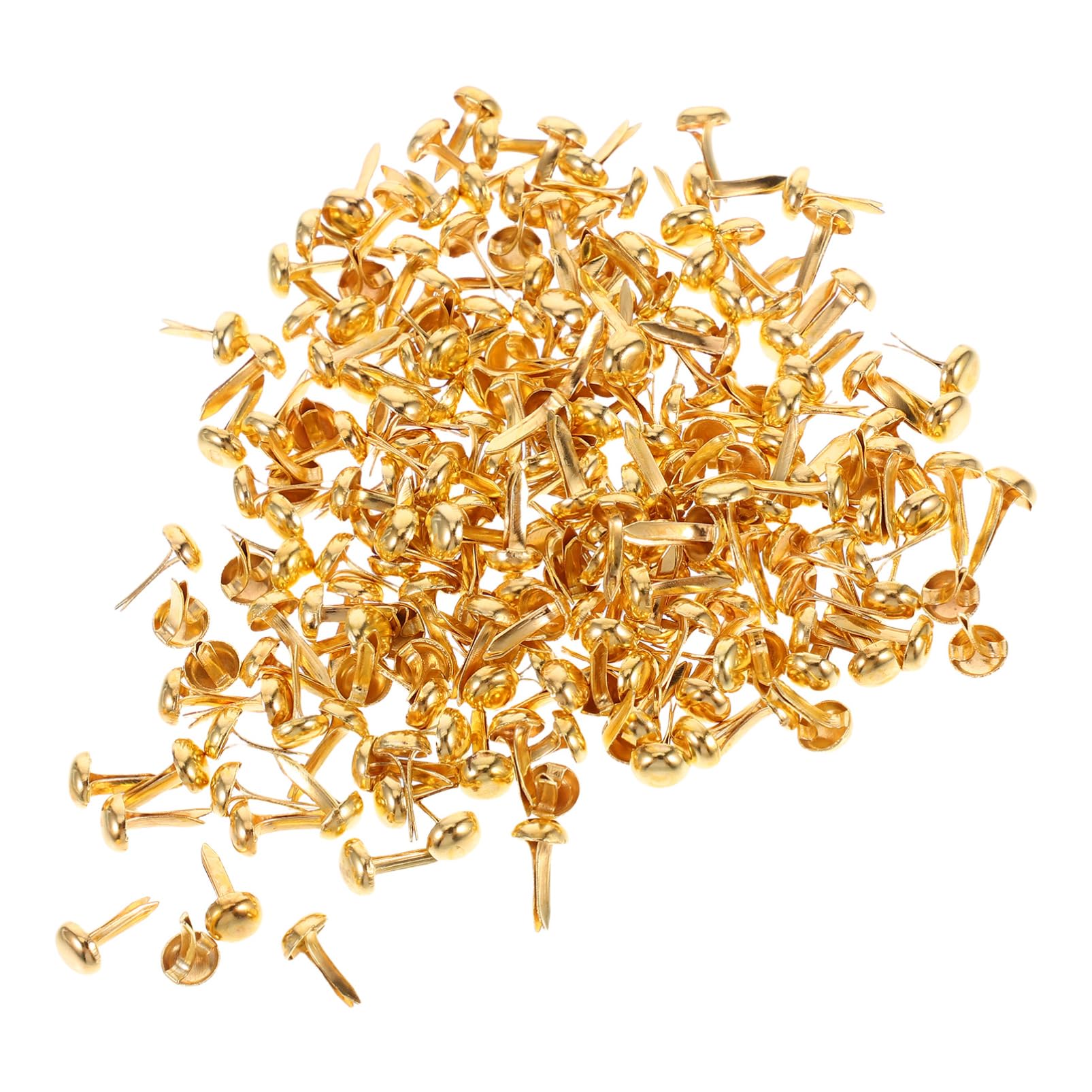 Veemoon 200pcs Mini Paper Brads Fasteners for Crafts Decorative Metal Clips for DIY Projects for Scrapbooking for Creative Paper Decoration