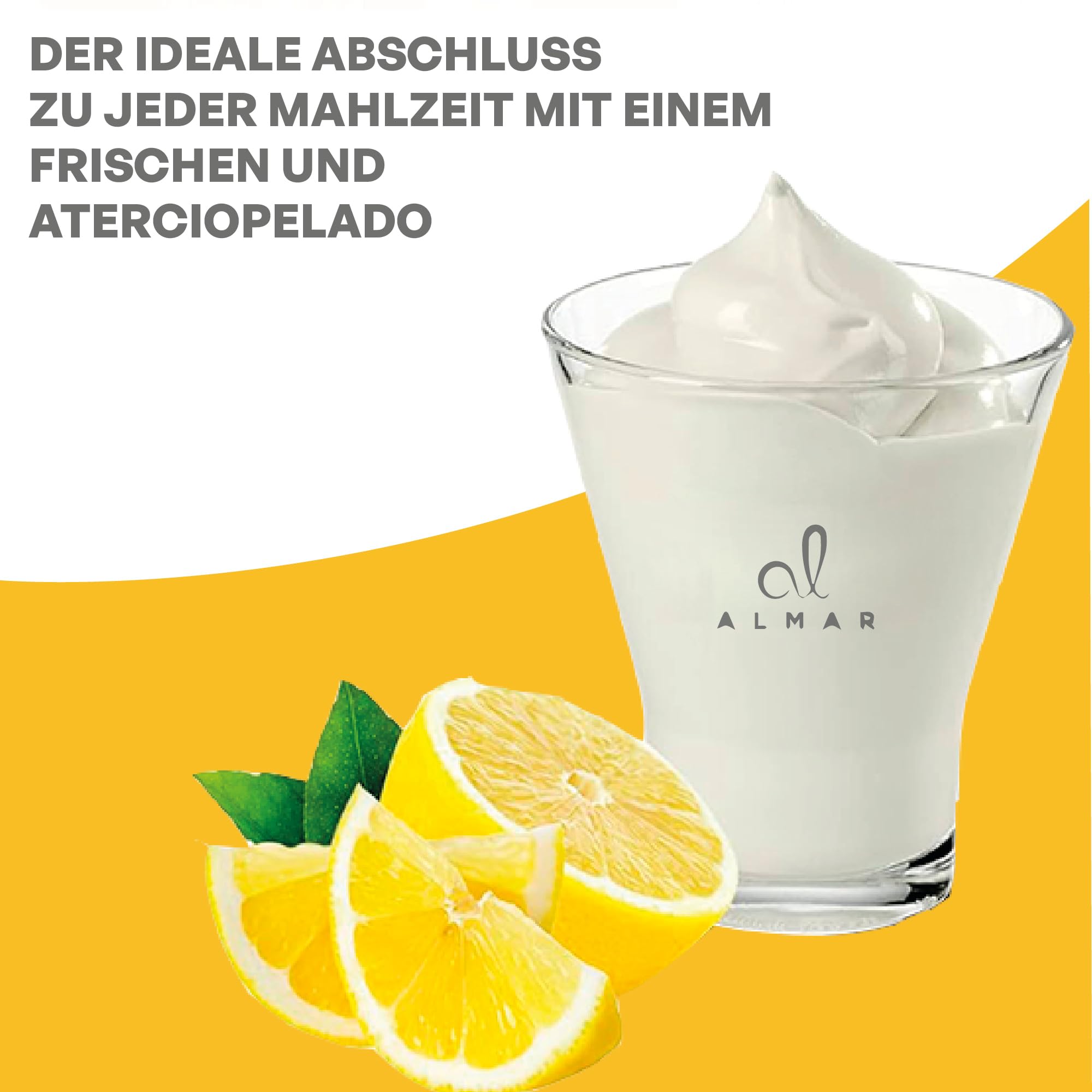 ALMAR - Zitronensorbet-Pulver, Glutenfrei und Laktosefrei, Natürliches Zitronensorbet, Gebrauchsfertig, Beutelverpackung 990 g (4)
