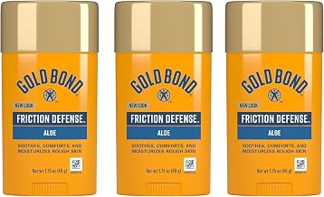 Gold Bond Friction Defense Anti-Chafing Stick, 1.75 oz., With Aloe to Soothe, Comfort & Moisturize Chafed Skin, 3 pack