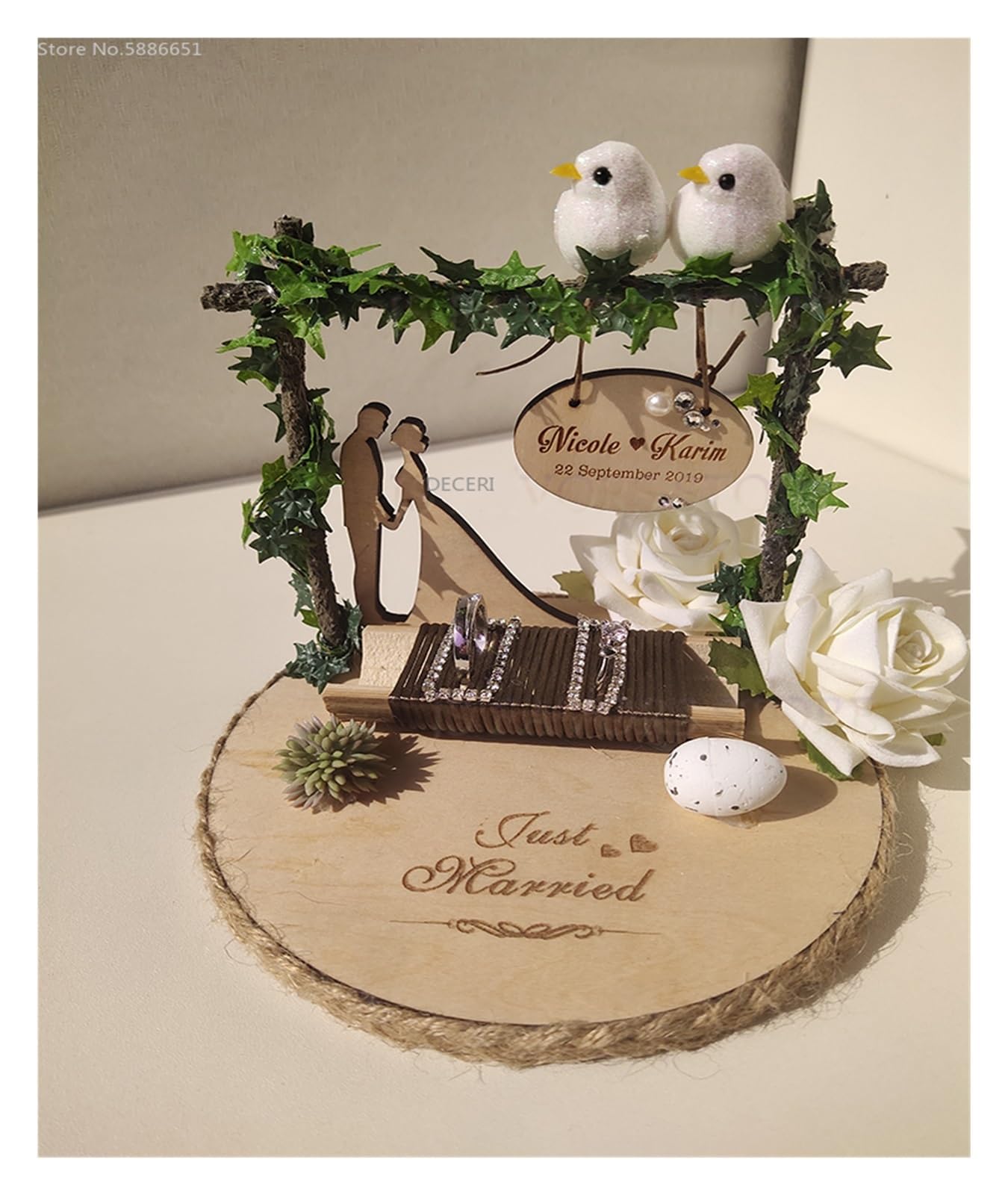 Portafedi In Legno Per Matrimoni 1 cuscino for anello di fidanzamento for proposta matrimonio