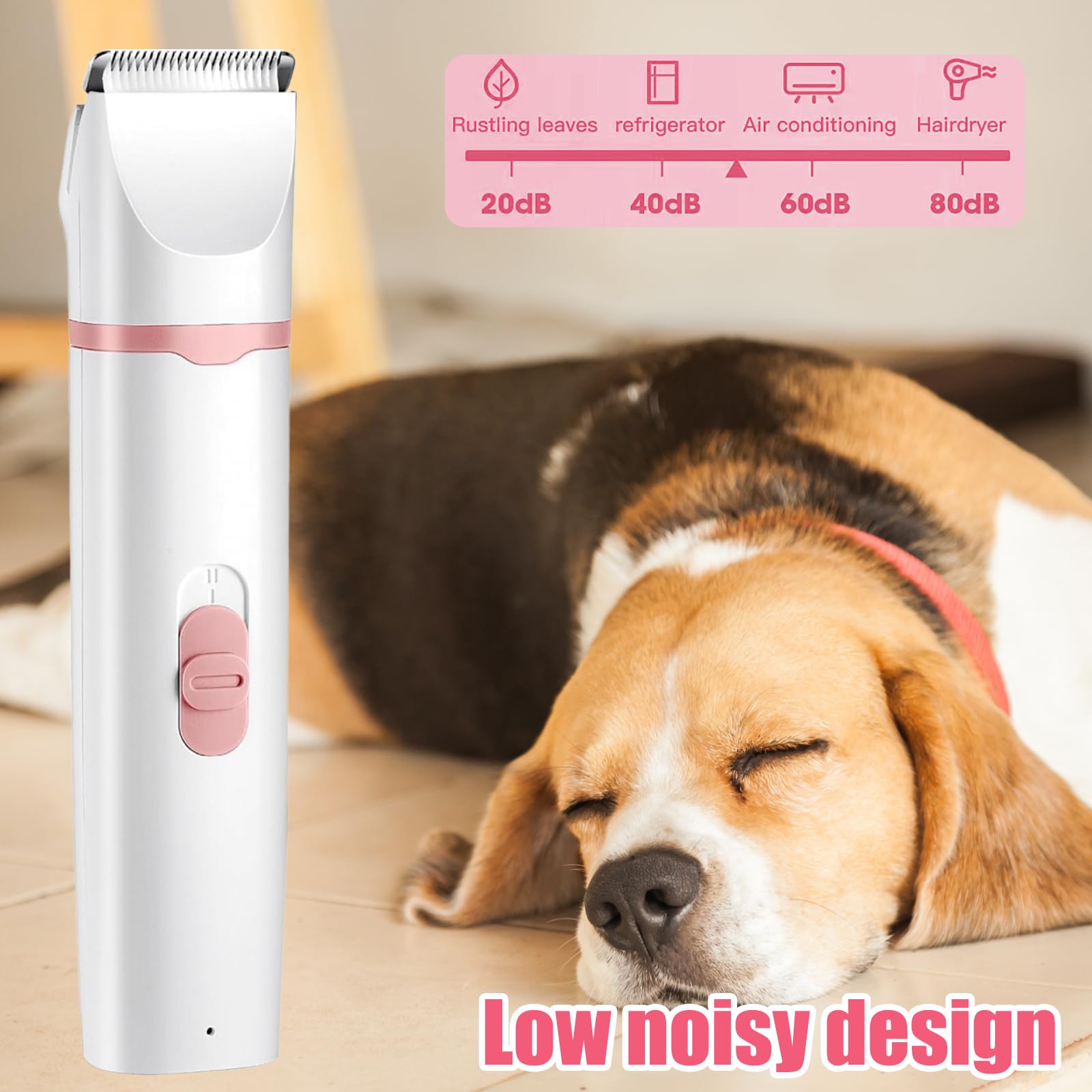 Dog Clippers, 4 in 1 Dog Grooming Kit, Cordless Pet Trimmer for Dogs & Cats - Image 3