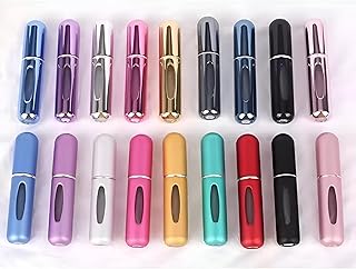 زجاجة عطر صغيرة محمولة - موزع عطر صغير قابل لاعادة الملء بسعة 8 مل للاستخدام المريح في السفر، بخاخ عطر صغير قابل لاعادة الملء مناسب للسفر بحجم كبير 8 مل (21 قطعة)