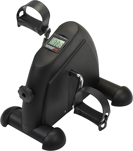 Miniatura 7 de Mini bicicleta estática negra para el hogar Ejercitador de pedal de bicicleta portátil estacionaria para interiores debajo del escritorio para