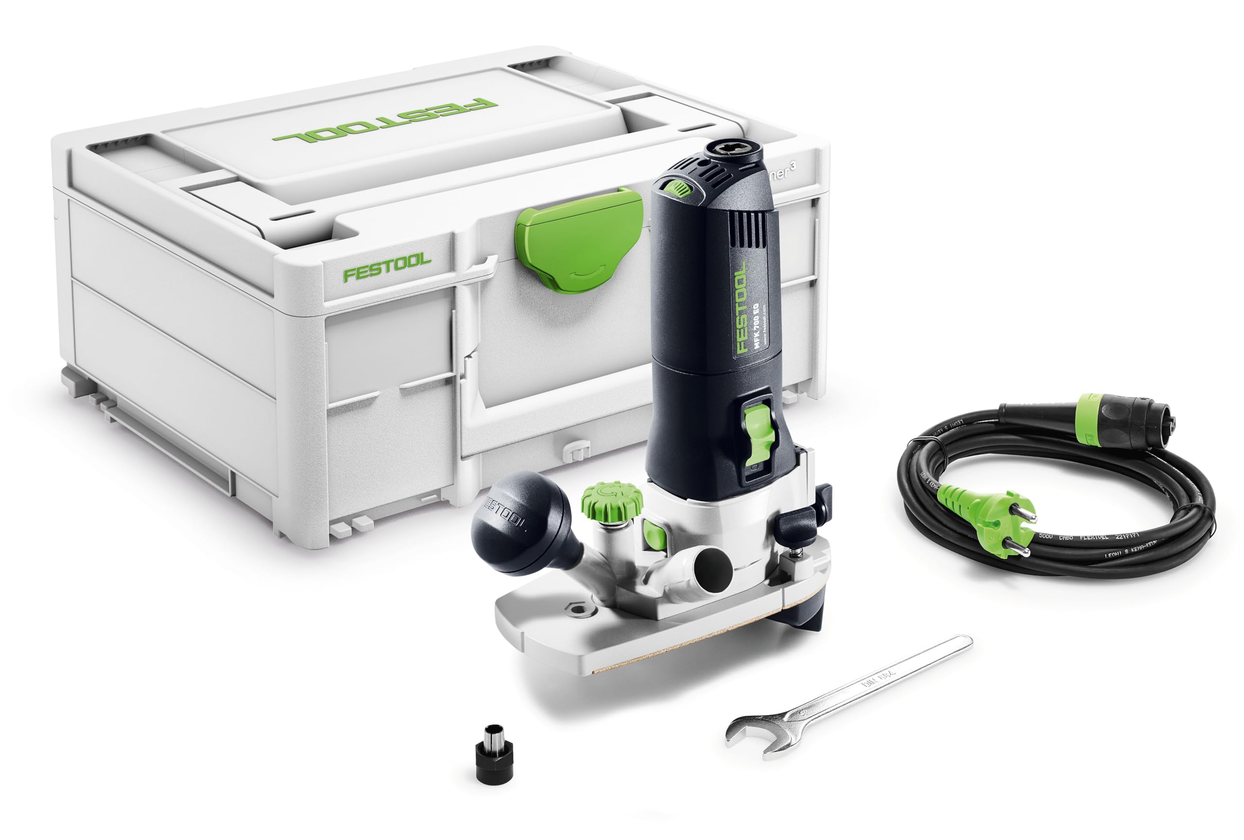 Festool MFK 700 EQ-Plus, affleureuse modulaire, aspiration & guide biais