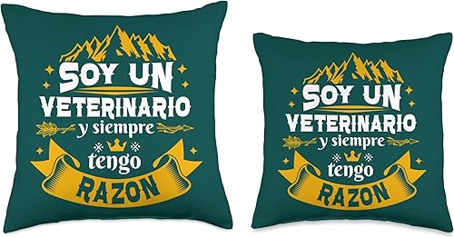 Miniatura 3 de Regalo Original Veterinario Regalos Gifts Soy Un Veterinario Siempre Razon Divertido para Hombre Throw Pillow 16x16 Multicolor