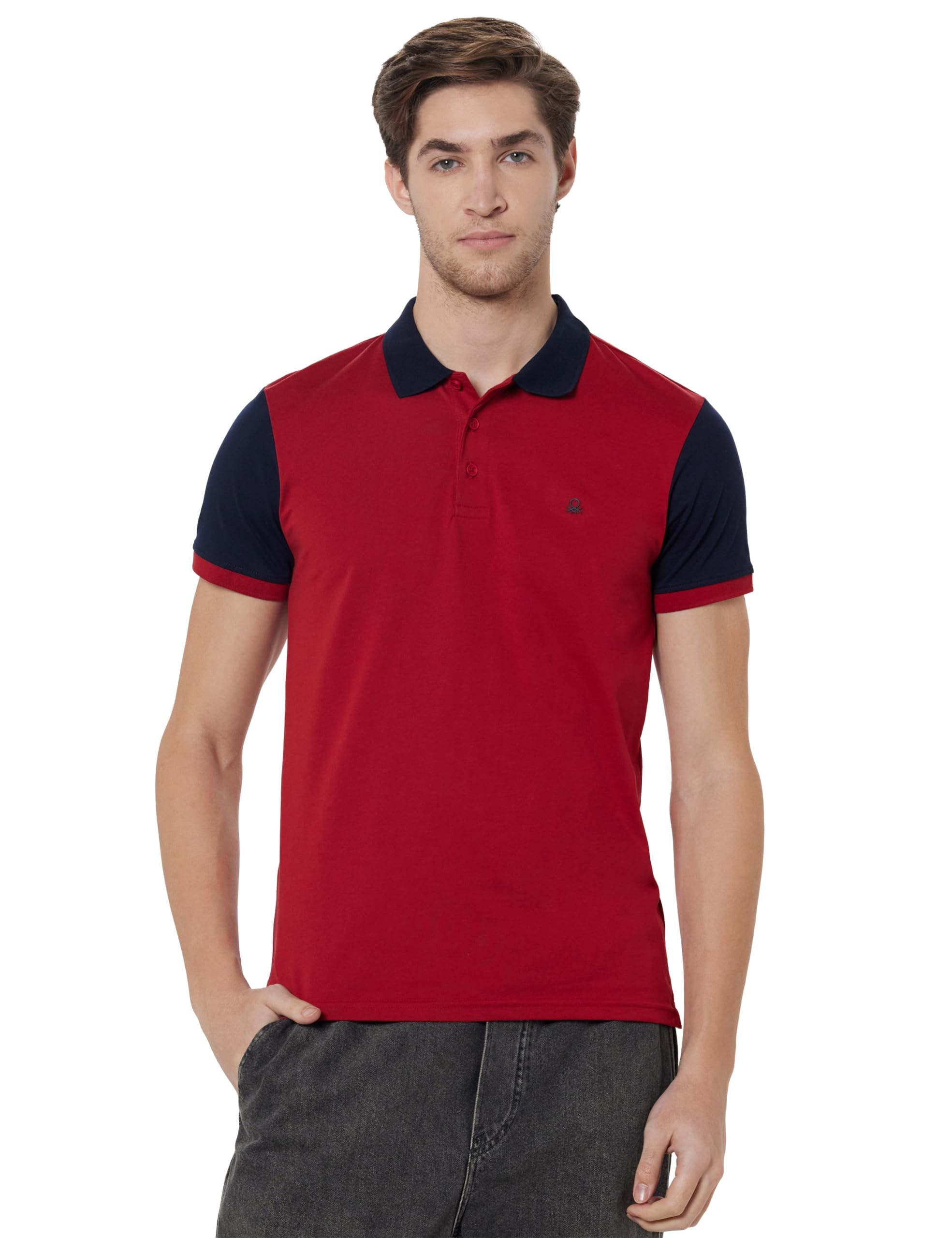 united colors of benetton Men's Solid Regular Fit Polo Shirt-picture-37