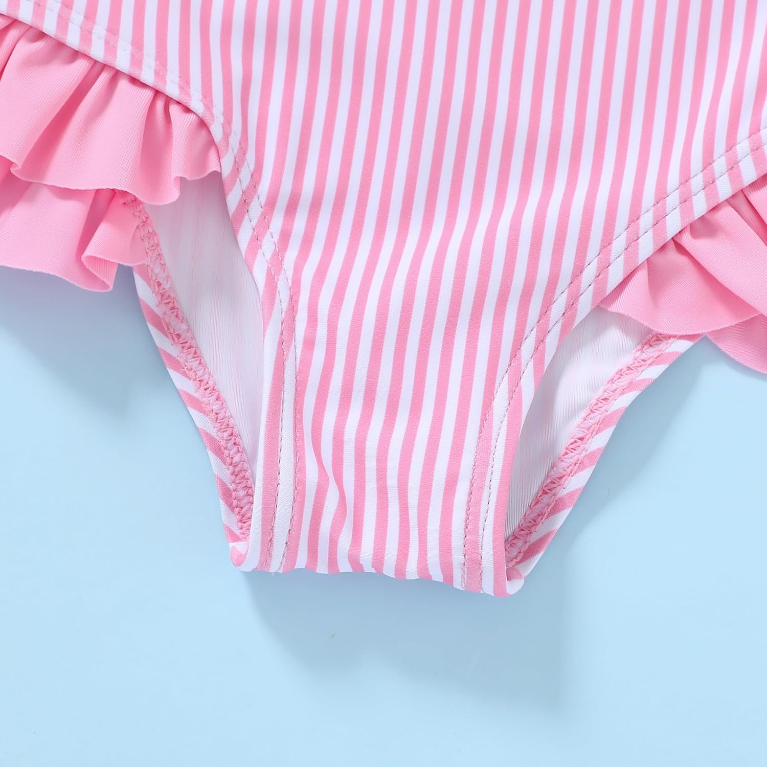 YOUNGER TREE Toddler Swimsuit Girl Color Block Stripe One-Piece Swimwear Baby Girl Bathing Suits - Image 5