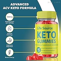 Vista 2 de rize labs - Life Source Keto ACV Gummies para pérdida de peso avanzada con vinagre de sidra de manzana, suplemento ayuda a reducir la grasa