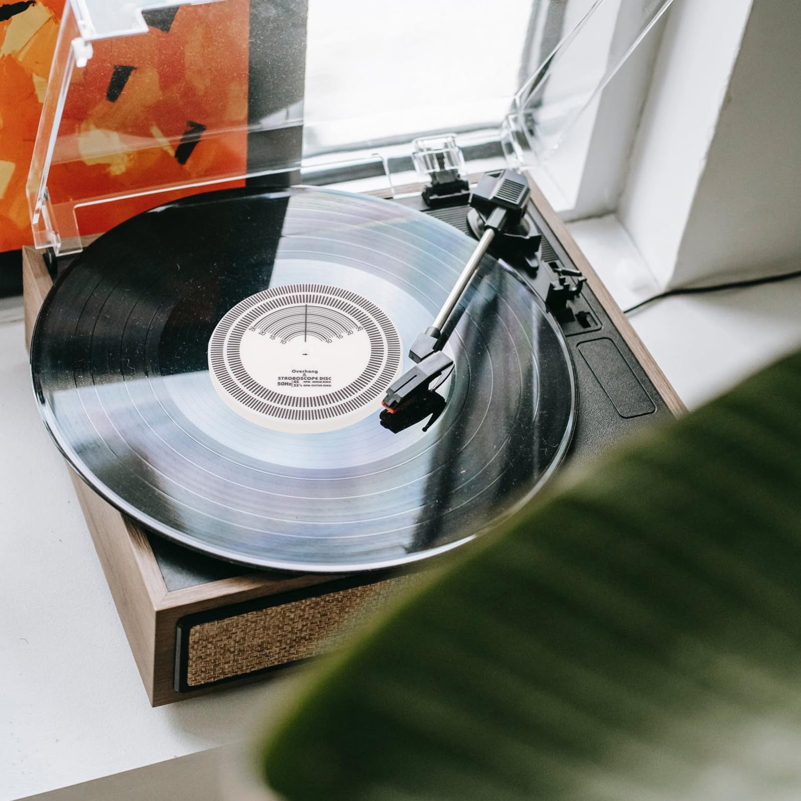 Gadpiparty Plattenspieler Stroboskopscheibe Vinyl Record Geschwindigkeitstester Kalibrierungslineal Für Schallplatten Plattenspieler Zubehör Acrylmaterial Schallplatten Kalibrierung Werkzeug