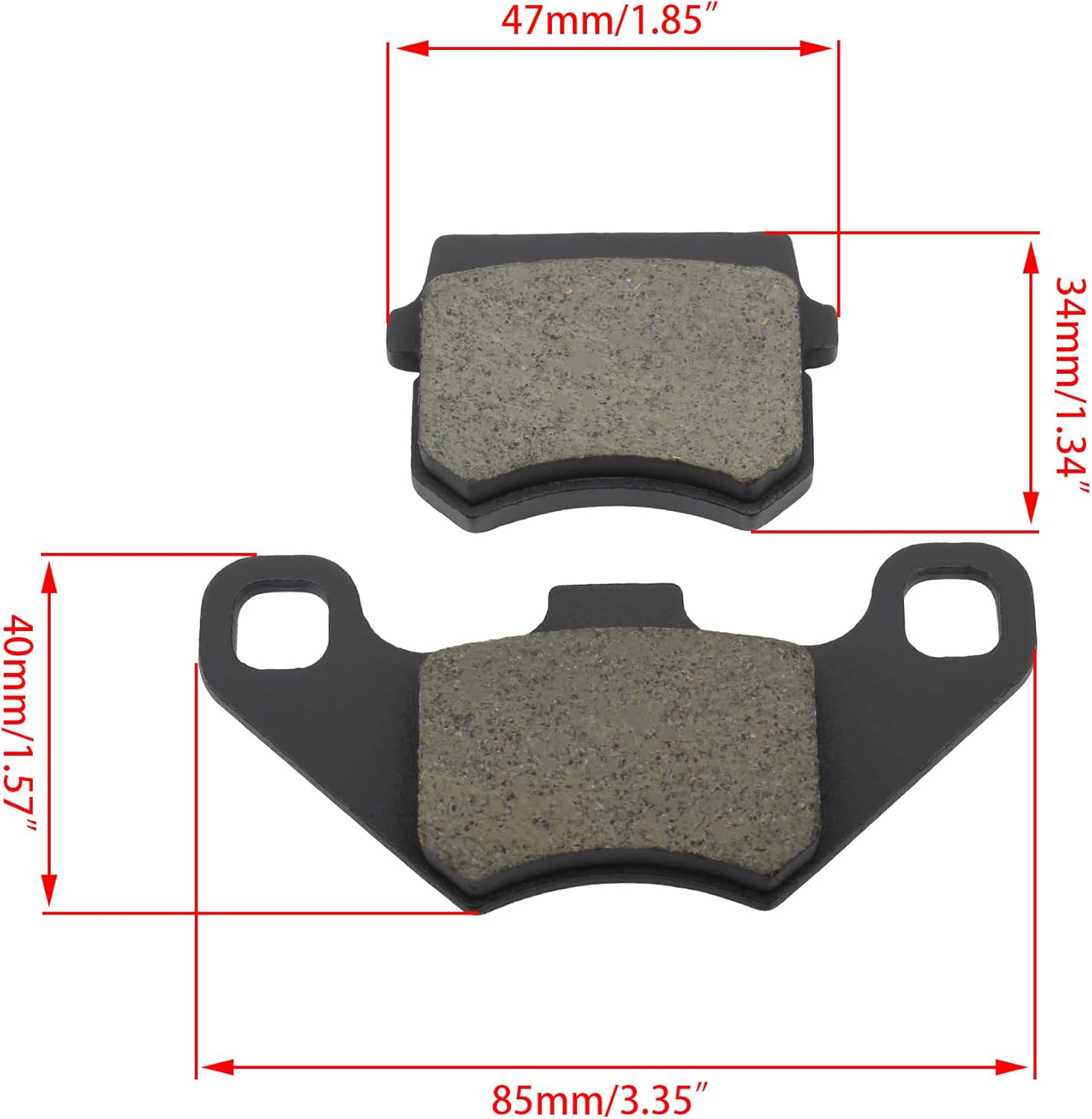 Front Hydraulic Disc Brake Caliper with Spare Brake Pads Compatible with 110cc 150cc 200cc 250cc Taotao ATV Quad Bike Buggy Kazuma Sunl 4 Wheeler XRX 150