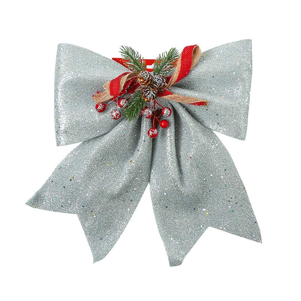 4 Piezas Grandes Arcos navideños Rojos Arcos Decorativos navideños con Gran Lazo navideño para Regalos Guirnalda Guirnalda árbol de Navidad Decoraciones navideñas