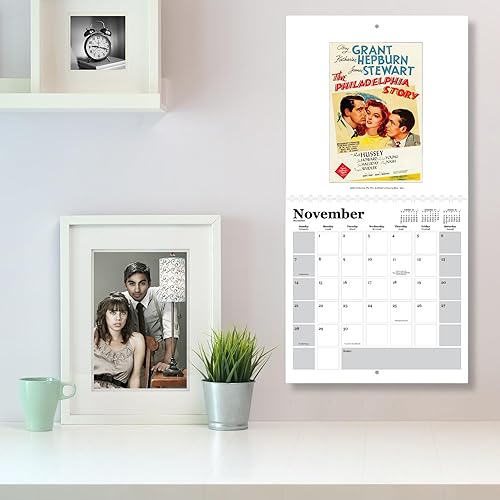 Miniatura 5 de Pósters de películas vintage, calendario de pared 2026 de 12 x 12 pulgadas, pósteres de película retro, impresos en papel de cartulina certificado