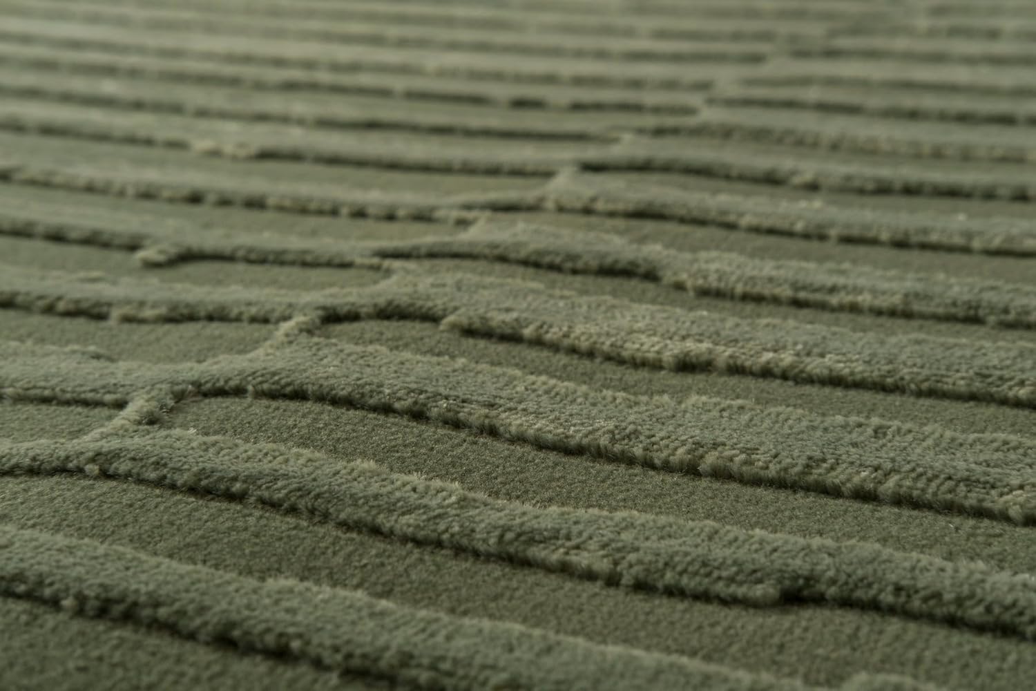 Revival Rugs Soloba 7'10"x10' Washable Area Rug for Living Room Bedroom - 100% Recycled Oeko-TEX Certified, Medium Pile, Green