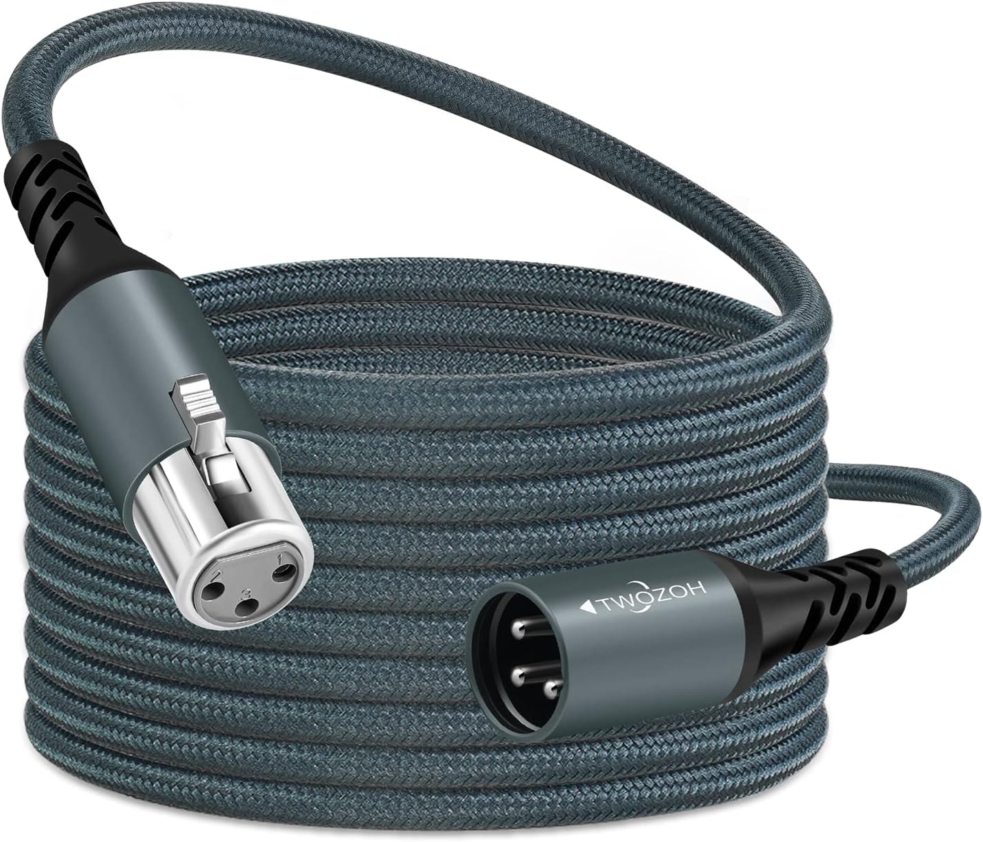 Professional XLR Cable 0.3M, Braided Balanced 3Pin XLR Male to Female HIFI Audio Microphone Cable (Professional/HIFI)