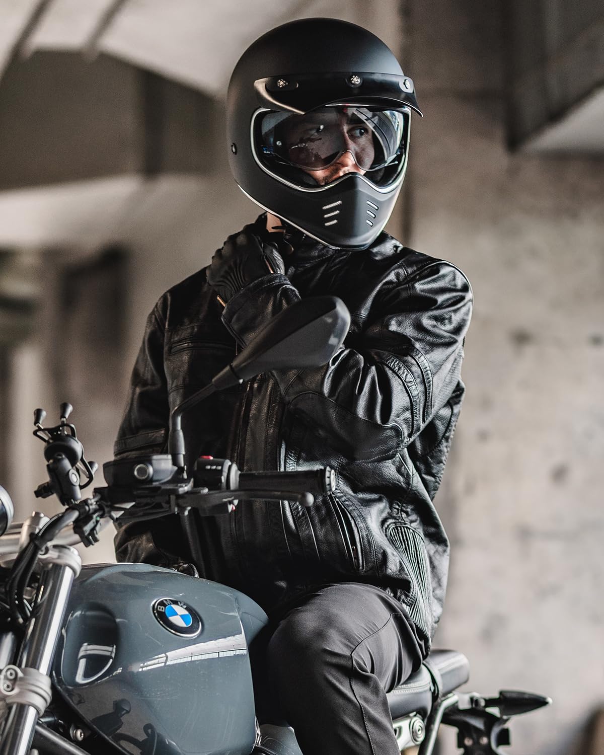 ILM Vintage Motorradhelm Männer Frauen Innenvisier Kompatibel für ATV Cruiser Scooter ECE22.06 Z502