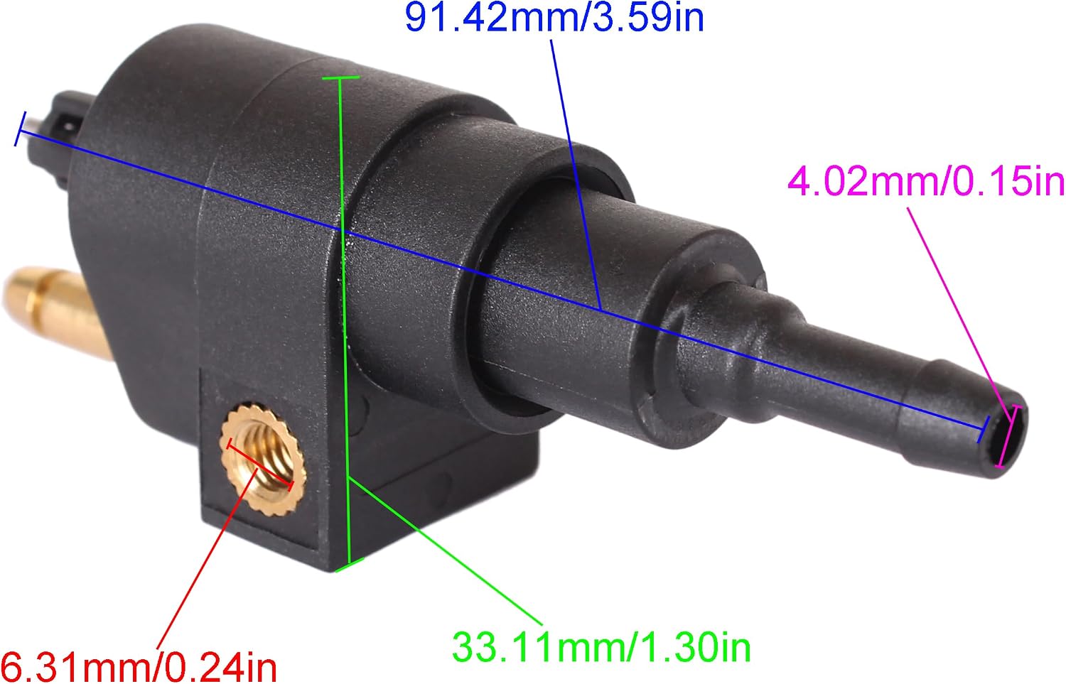 SouthMarine Boat Engine 22-8M0148583 8M0182334 15781A5 816856T3 816856Q3 816856A3 15781A1 Fuel Connector for Mercury Force 4HP 5HP 6HP 8HP 9.9HP 15HP 20HP-70HP 75HP 90HP 175HP, Male, Engine Side