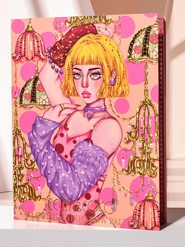 Miniatura 6 de KEVIN & COCO - Paleta de sombras de ojos de 84 colores con temática de lunares, artículo imprescindible para niñas, adecuado para varias ocasiones,