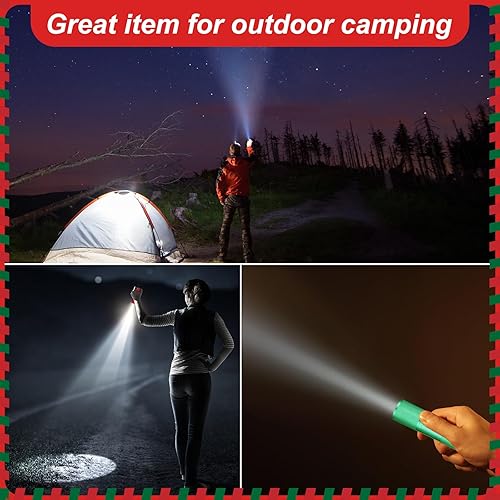 Miniatura 3 de VIHOSE Juego de 50 mini linternas, varios colores, funciona con pilas, ligero, ideal para camping, lectura, emergencias