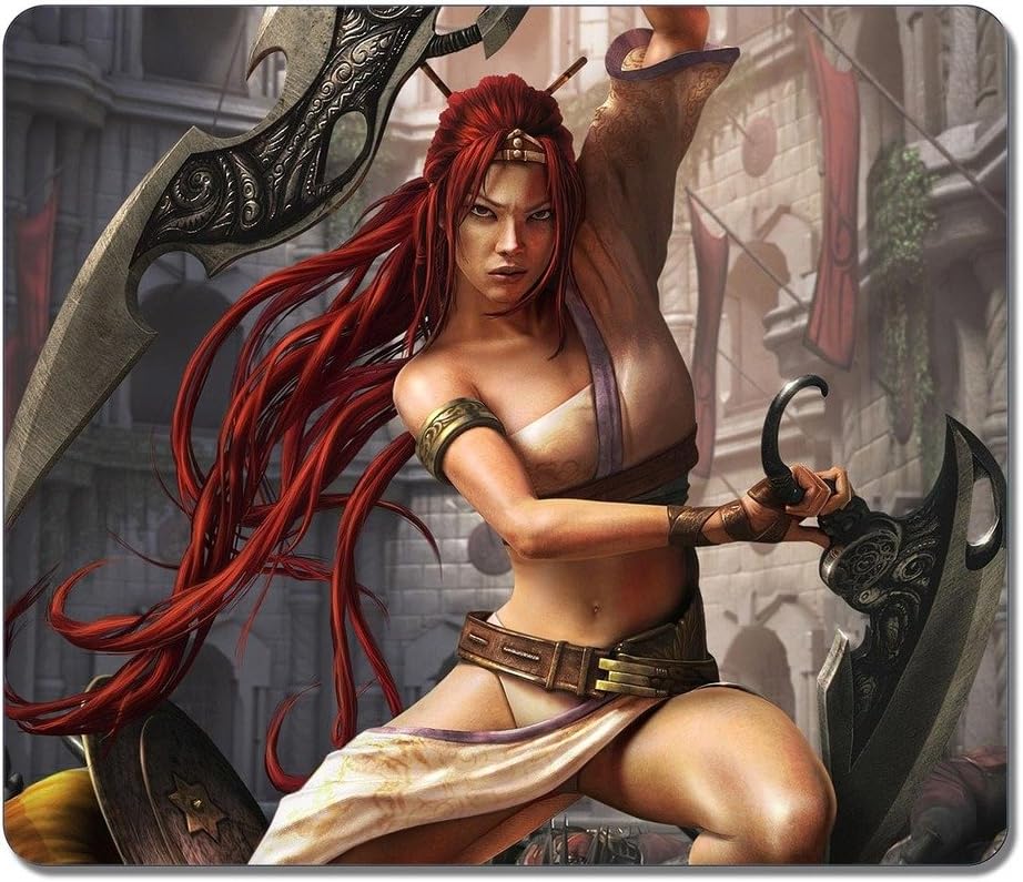 Mouse pads,(Black)12 X 10 X 0.12in.Non-Slip Rubber Mouse Pad[Natural rubber,Durable heat-resistant Precision Fabric]Rectangular Gaming Mouse Pad-Cool Heavenly Sword Ps3 Game