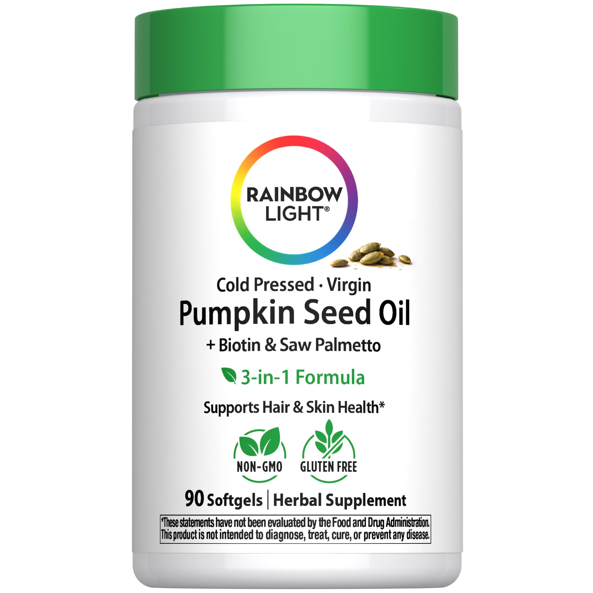 Rainbow Light Pumpkin Seed Oil with Saw Palmetto | 90 Softgels