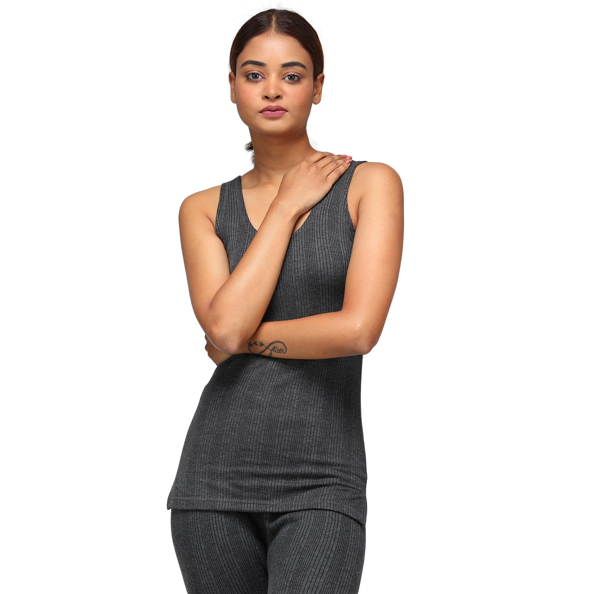 Women's Parka Thermal Long Slip|Super Combed Cotton Rich Regular Fit Body Warmer Thermal Top | Soft, Breathable & Naturally Insulated Winter Thermal Undershirt Top-image-38