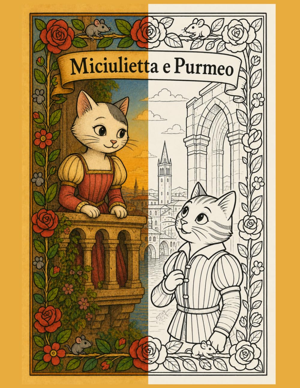 Miciulietta e Purmeo: Storie da colorare di gatti shakespeariani