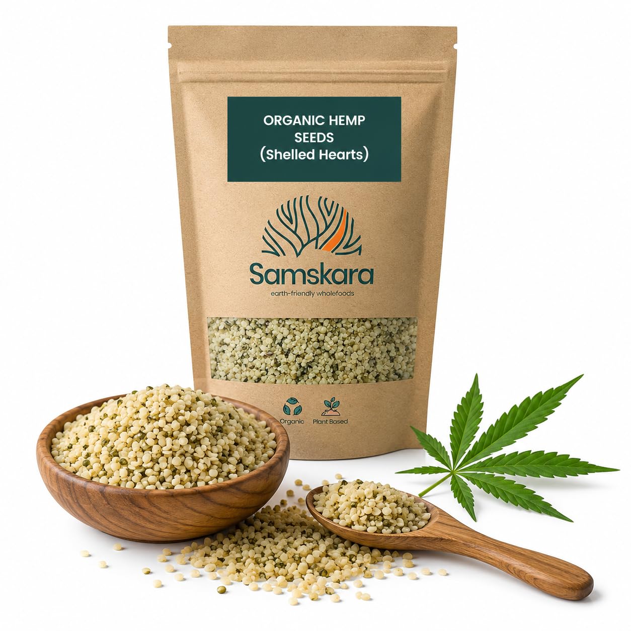 Semillas de Cáñamo Peladas BIO Samskara | Cáñamo Semillas Origen UE | Fuente de Omega 3 y 6, Proteína Equilibrada | Keto | Hemp Seeds para Batidos, Bowls, Toppings y Snack Saludable - 1kg