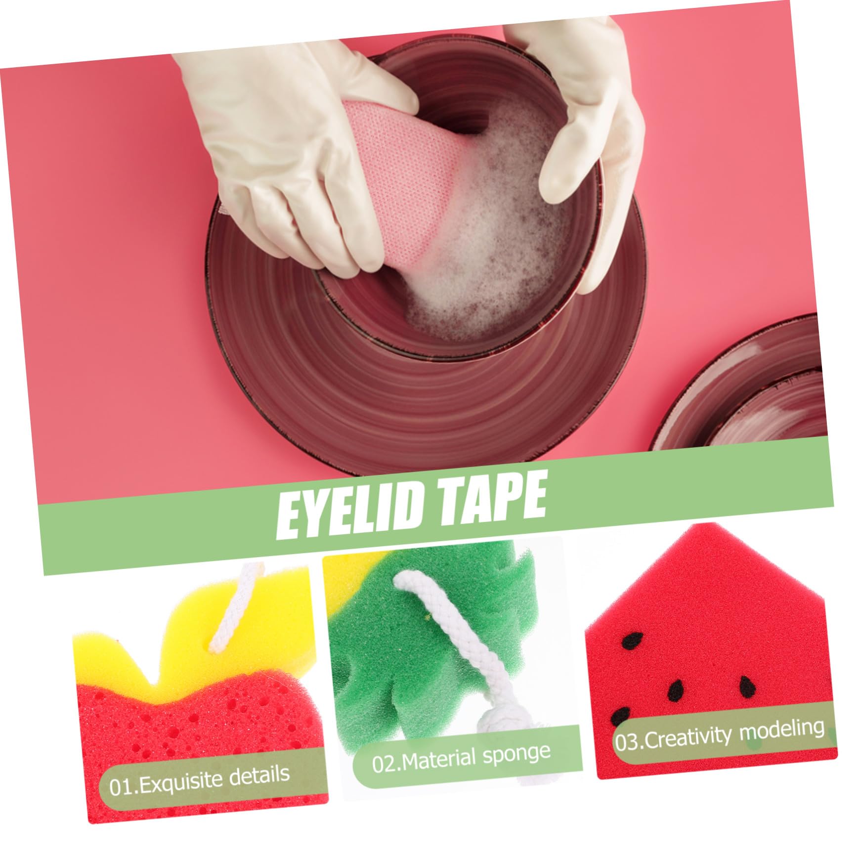 Homoyoyo 4pièces Éponges Vaisselle Récurantes Écologiques Forme Fruits Absorbantes Et Pratiques pour Cuisine Nettoyage De Vaisselle Plans De Travail Et Surfaces Diverses